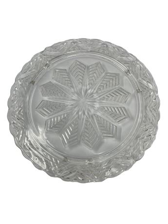 Footed Glass Serving Cake Plate Tray
