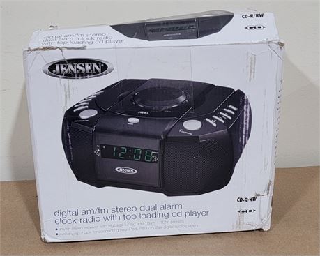 Still in box Jensen Digital AM/FM Stereo Dual Alarm Clock Radio w/CD Player