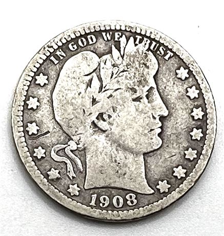 1908 O Silver Barber Half Dollar