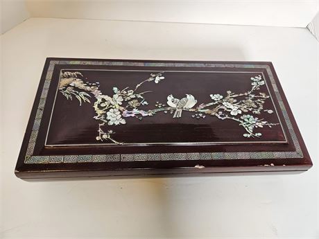 Oriental Inlay Lacquer Smoking Box