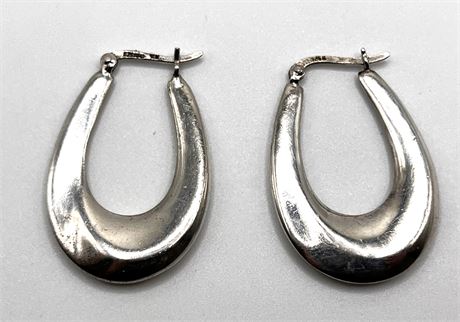 Sterling Silver 1 1/2" Loop Earrings