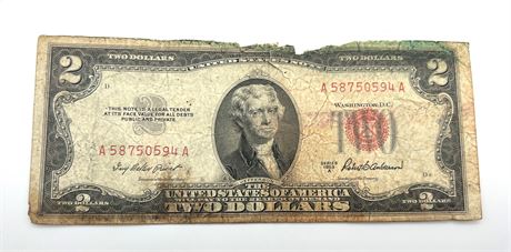 Series 1953 A Two Dollar Red Seal
