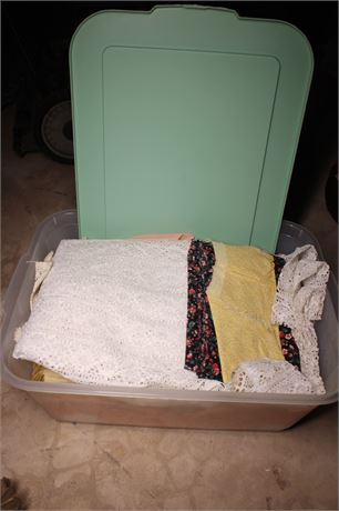 Tote of Assorted Fabric/Material