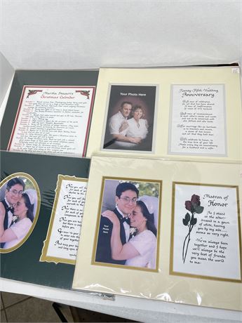 Over 25 Matted Framable Anniversary Poem Wedding Lot