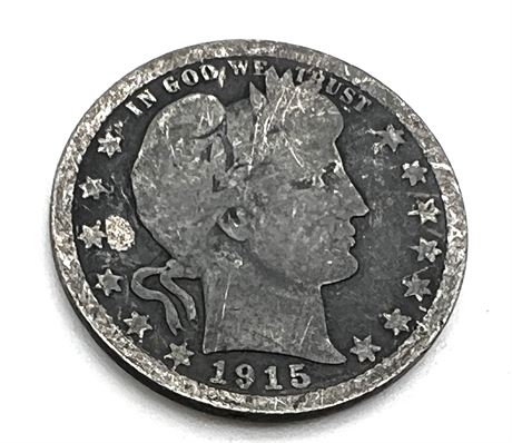 1915 D Silver Barber Quarter