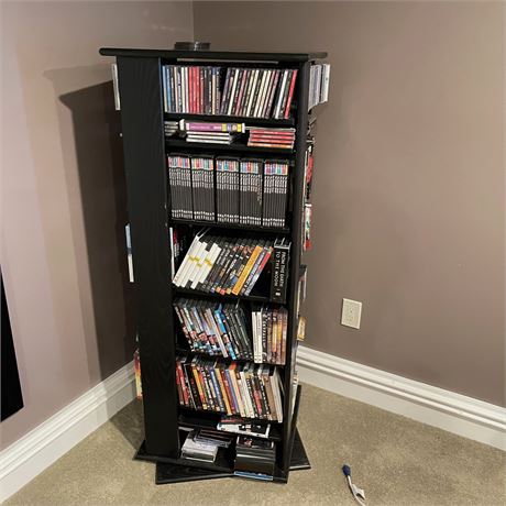 Large DVD CD Buy Out and Wood Cabinet