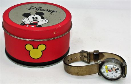 Mickey Mouse watch & case