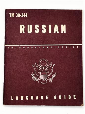 WW2 US War Department illustrated Russian Language Guide 1943 Army TM 30-344