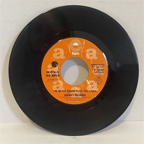 I’m Never Gonna Hurt You Again Sonny Munro 7” Vinyl 45