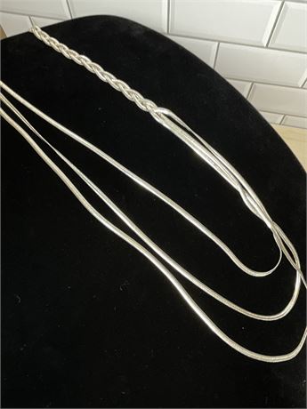 Woven Chain Multi Strand Necklace