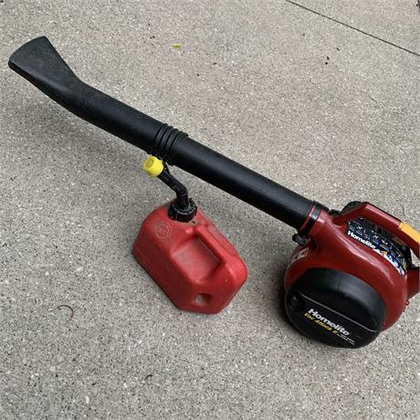 Gas Powered Homelite Vac Attack II Leaf Blower with Gas Can
