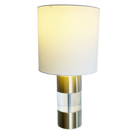 Contemporary Lucite and Brass Accent Light