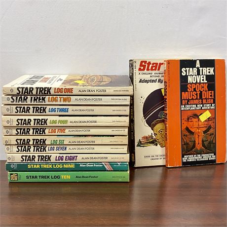1970's Star Trek Paperback Log One - Log 10 Books and Others