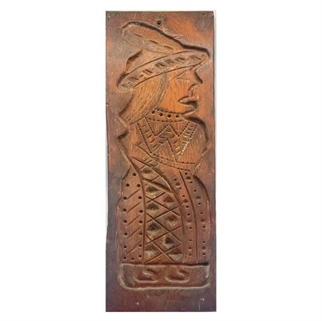 Vintage Wooden Gingerbread Witch Cookie Mold 20"