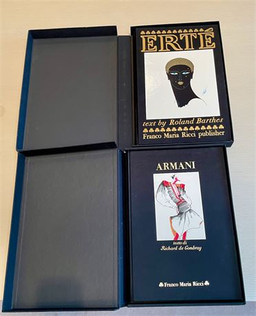 2 Vintage Franco Maria Ricci Art Books of Erte and Armani