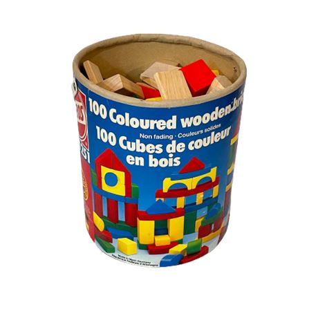 Heros 100 Coloured Wooden Blocks