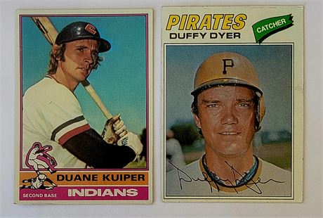 1970s CLEVELAND INDIANS Duane Kuiper #508/ PITTSBURGH PIRATES Duffy Dyer #318
