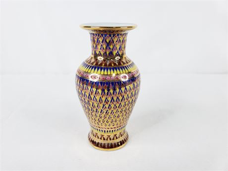 Handpainted Multicolored 6" Vase