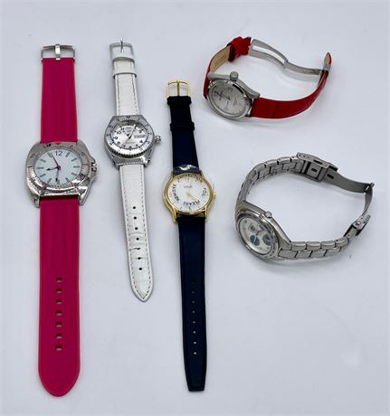Ladies Techno Marine Diver's Watch and 4 Fashion Watches
