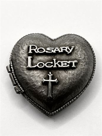 Vintage Heart Shaped Rosary Locket