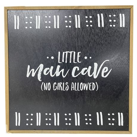 “Little Man Cave” Wall Hanging