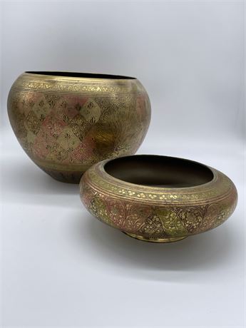 Benares India Brass Bowls