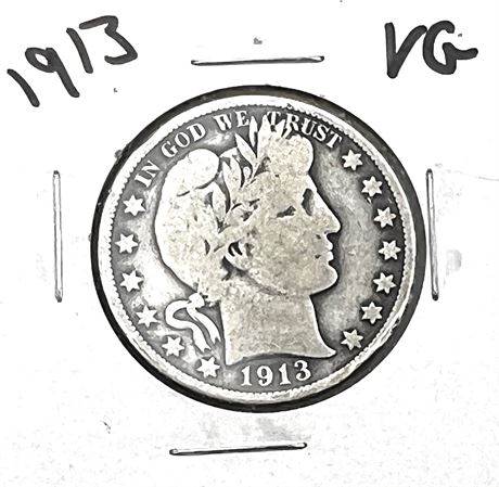 1913 Silver Barber Half Dollar