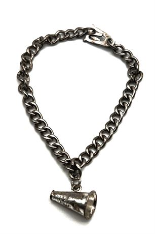 Sterling Silver Megaphone Bracelet 7"