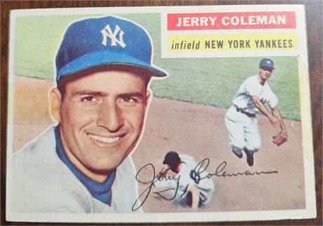 1956 Topps Jerry Coleman #316 New York Yankees Baseball Card