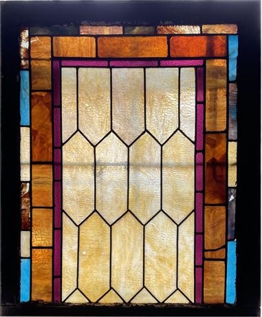 Antique Victorian Pattern Stained Glass Window