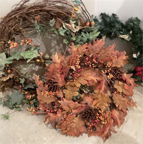 Assorted Seasonal Door Wreaths