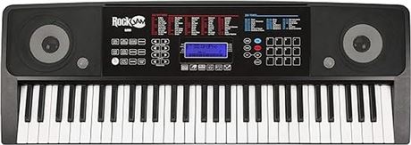 NEW RockJam 61 Key Touch Display Key Piano Kit with Digital Piano Bench, Electr