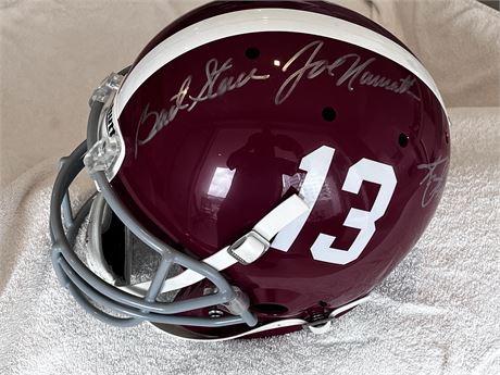 Joe Namath Bart Starr and Ken Stabler Autographed Alabama Football Helmet