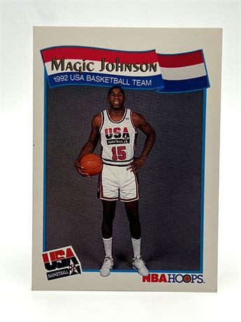 Magic Johnson 1992 NBA Hoops #54 Basketball Card