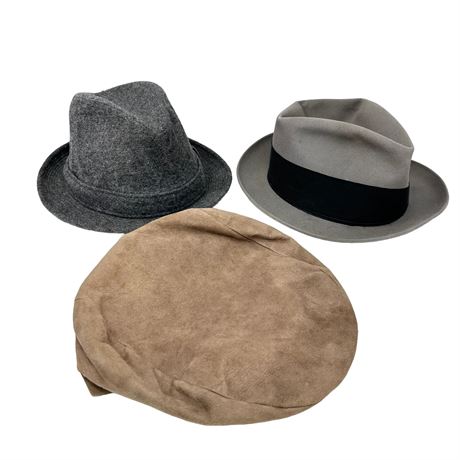 Vintage Mens Hat Lot of 3