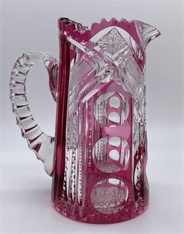 Cranberry Cut to Clear Pitcher