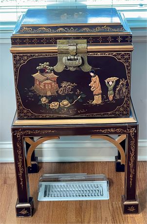 Chinoiserie Chest on Stand
