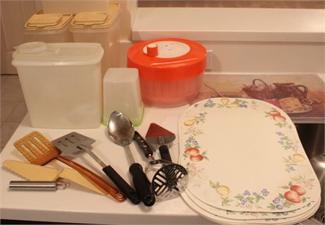 Utensils, Placemats, Tupperware, and More