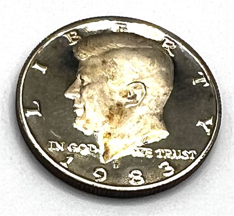 Silver 1983 S Golden Kennedy Half Dollar