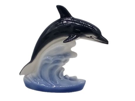Vintage Porcelain Blue Dolphin
