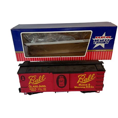 USA TRAINS G WOOD SIDE BOX CAR Ball Glass Jar R19016