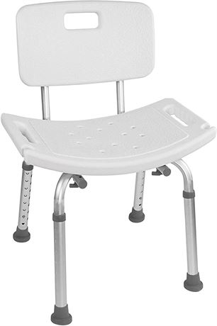 Vaunn Medical Spa Bathtub Adjustable Shower Chair Seat Bench w/Removable Back