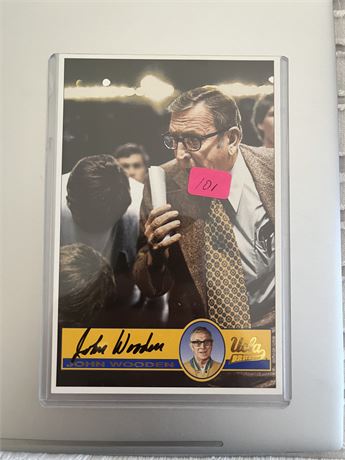 John Wooden Signed UCLA Photo COA