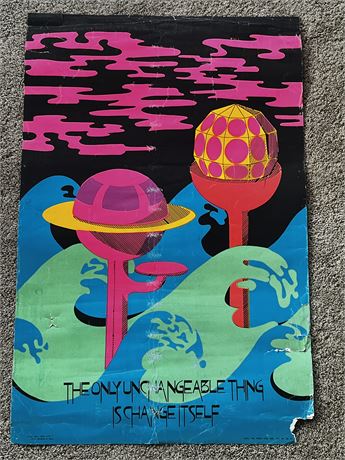 1970 Third Eye Roberta Bell Poster The Only Unchangeable Thing is Change Itself