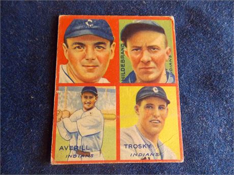 1935 Goudey 4-in-1 Earl Averill/Hal Trosky, Cleveland Indians