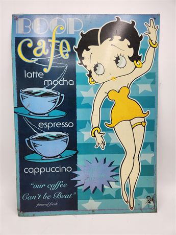 Metal Betty Boop Cafe Sign