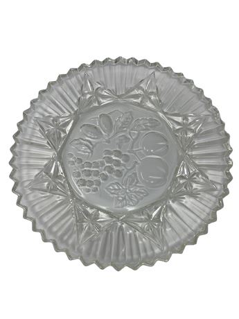 Glass Serving Tray With Fruit Design