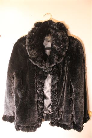 Faux Fur Coat, by Damselle NY, Size Small