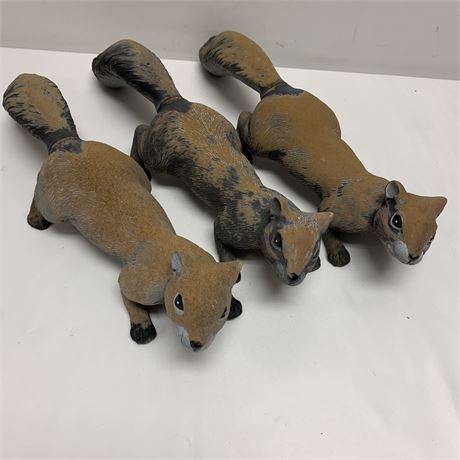Lot of 3 Climbing Outdoor Squirrels