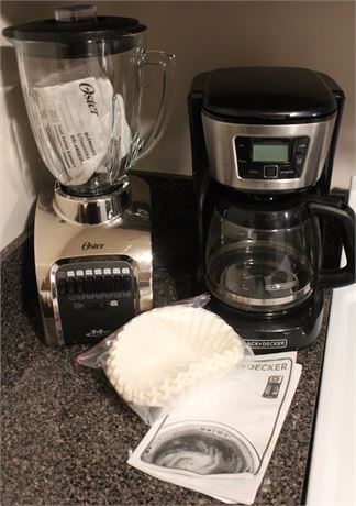 Oster Blender and Black & Decker 12 Cup Programmable Coffeemaker